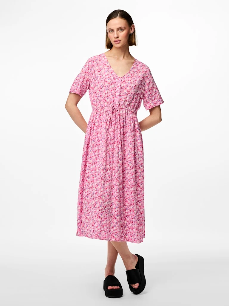 TALA SS STRING TIE MIDI DRESS