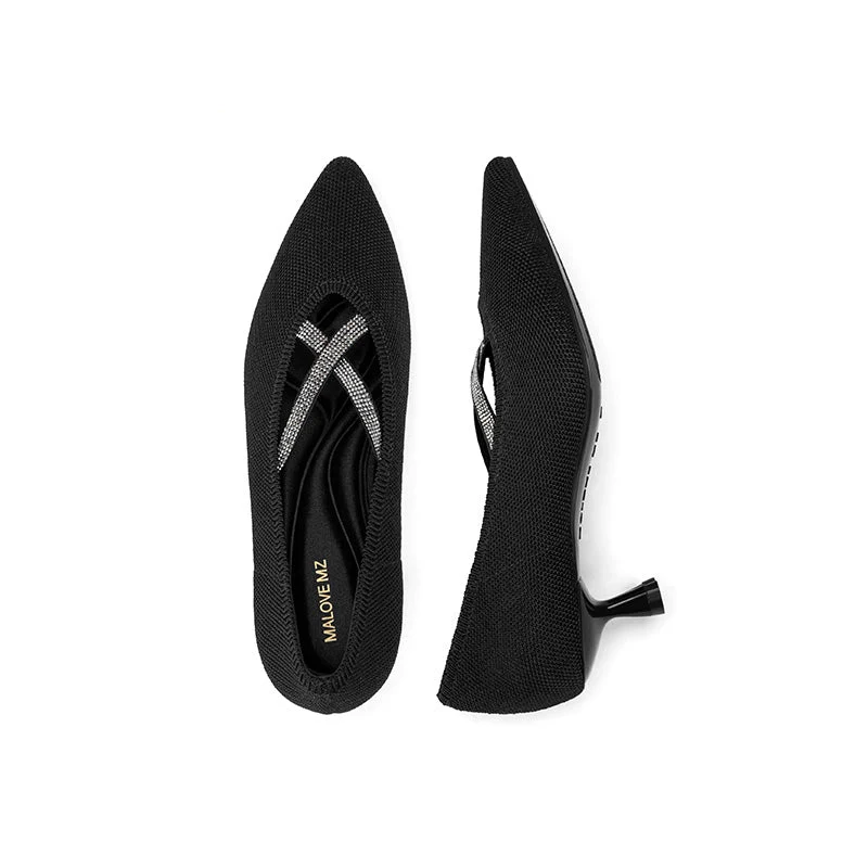 Countess Pointed Toe Kitten Heels