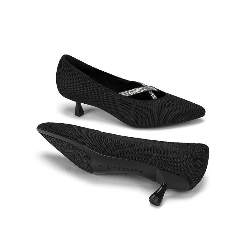Countess Pointed Toe Kitten Heels