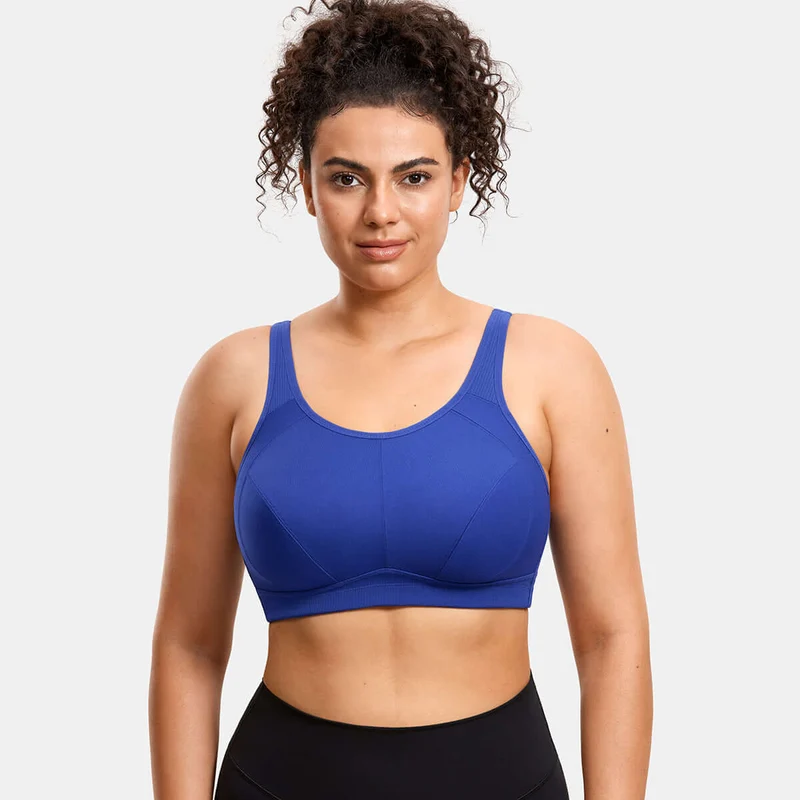 Plus Size High Support Full Coverage Padded Sapphire Wireless Bra