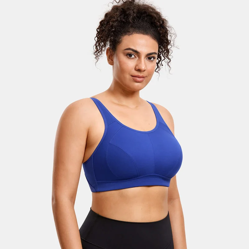 Plus Size High Support Full Coverage Padded Sapphire Wireless Bra