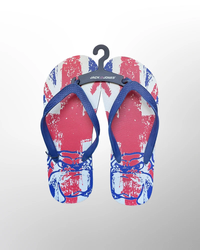 FLAG RUBBER BLUE FLIP FLOPS